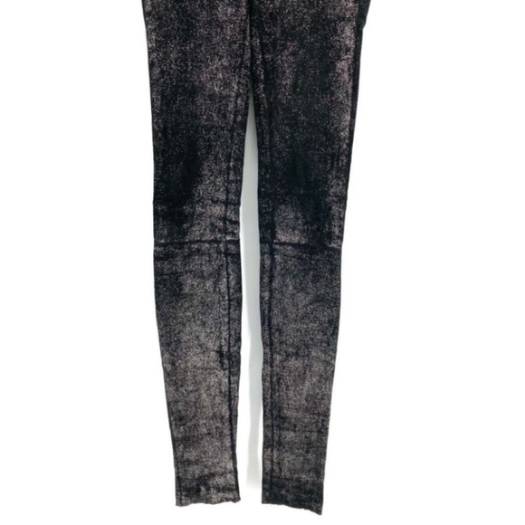 MILLY Shimmer Lambskin Leather
Raw Hem Pants - Picture 7 of 10